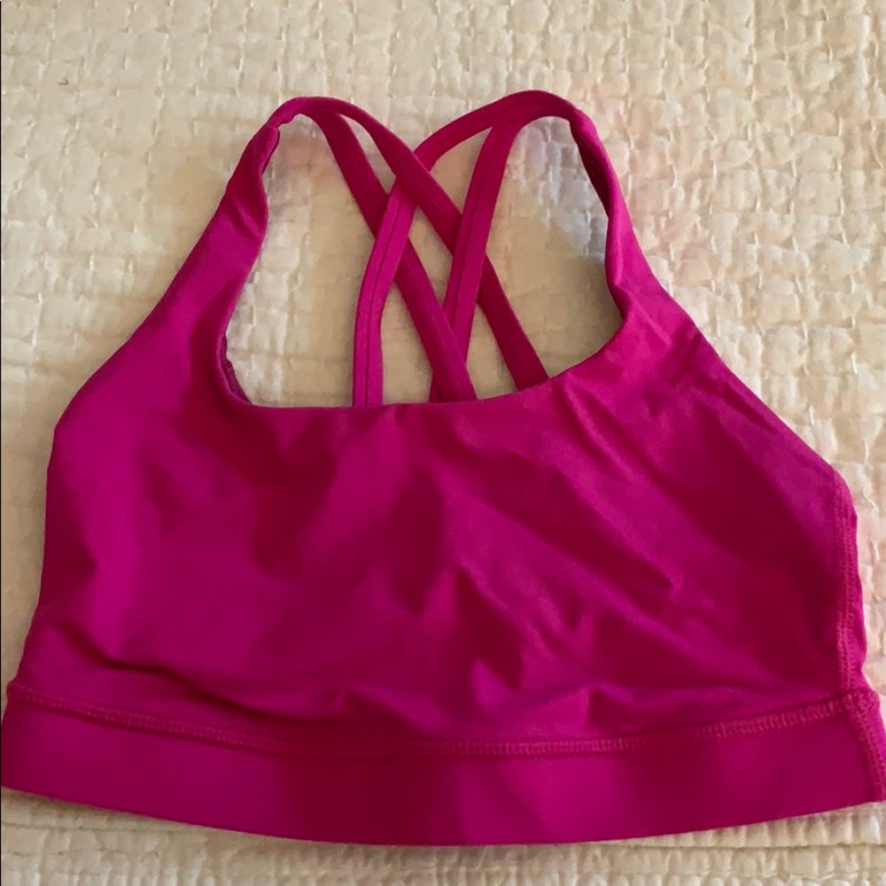 Pink Lulu lemon sports bra
